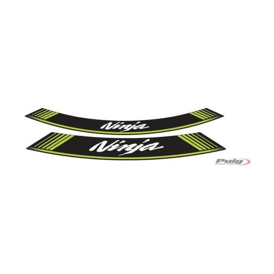 PUIG NINJA 300 2013 FITAS DE RODA PERSONALIZADAS VERDE PUIG NINJA 300 2013 FITAS DE RODA PERSONALIZADAS VERDE