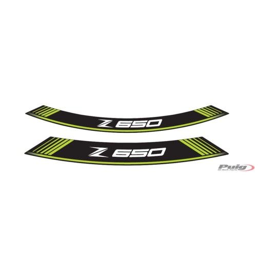 PUIG Z650 2017 FITAS DE RODA PERSONALIZADAS VERDE PUIG Z650 2017 FITAS DE RODA PERSONALIZADAS VERDE