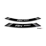 PUIG AK550 2017 FITAS DE RODA PERSONALIZADAS PRATA