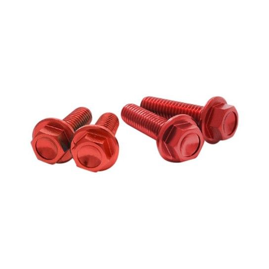 DIRT FREAK PARAFUSO FLANGE M6 30mm VERMELHO 4UNID DIRT FREAK PARAFUSO FLANGE M6 30mm VERMELHO 4UNID