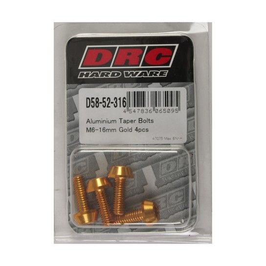 DIRT FREAK PARAFUSO TAPER M6 16mm DOURADO 4UNID DIRT FREAK PARAFUSO TAPER M6 16mm DOURADO 4UNID