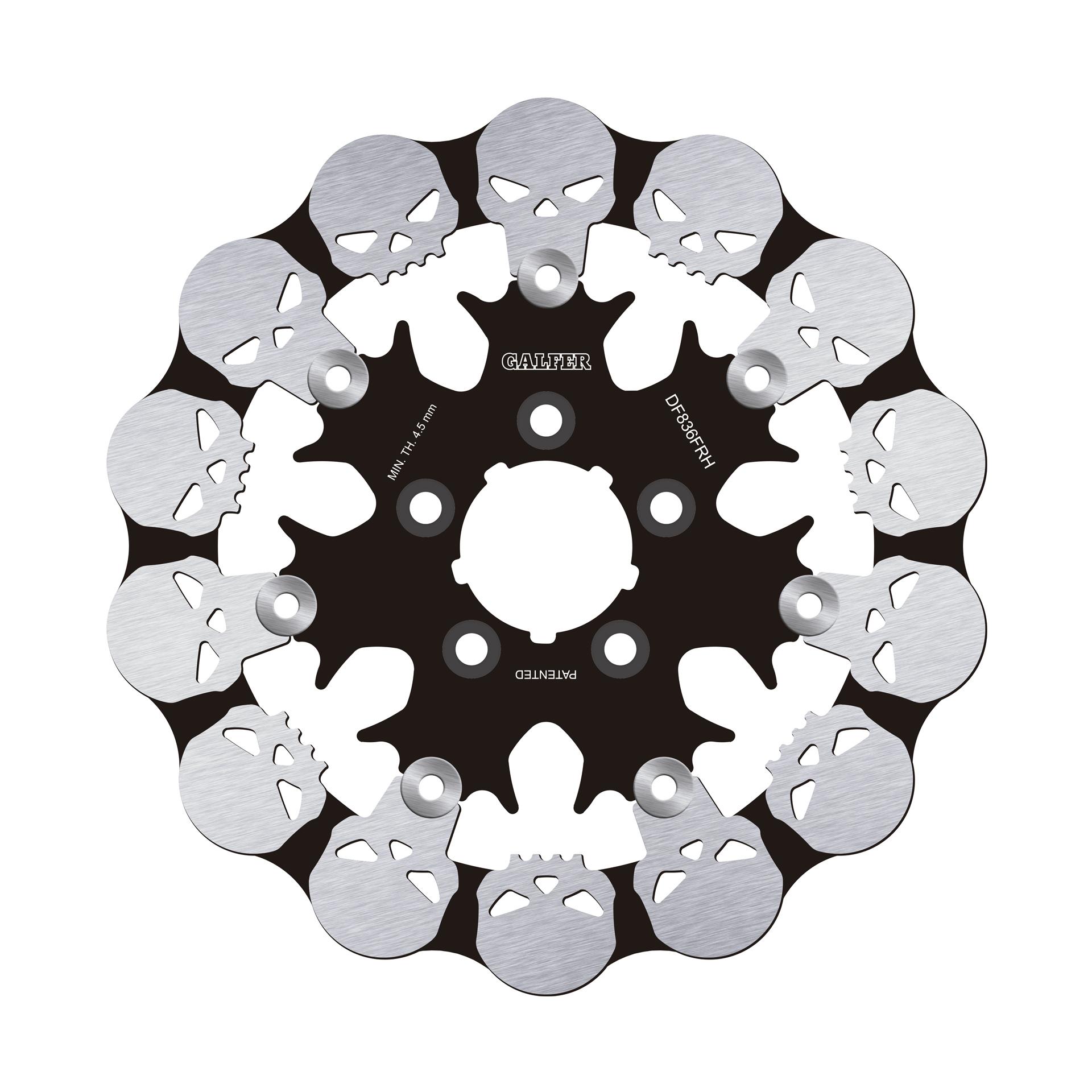 GALFER HARLEY DAVIDSON SKULL FLUTOANTE DISCO TRAS