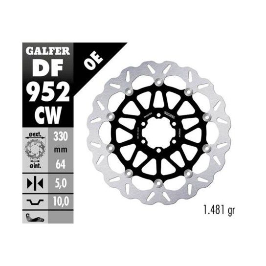 GALFER DISC WAVE FLOATING FRONT GALFER DISC WAVE FLOATING FRONT