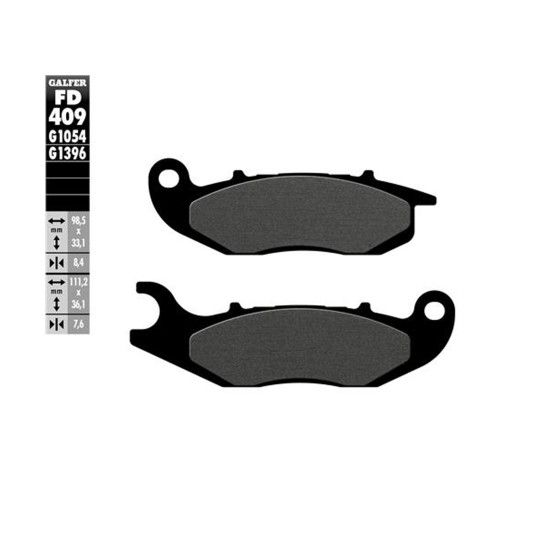 GALFER 409-1054 PASTILHAS DE TRAVAO PCX125 2018- GALFER 409-1054 PASTILHAS DE TRAVAO PCX125 2018-