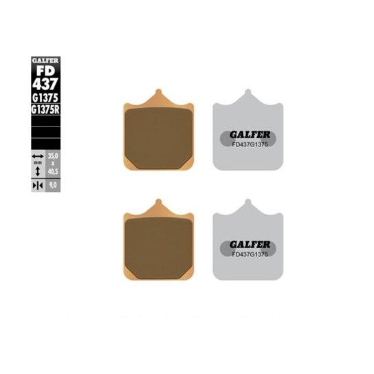 GALFER 437-1375 PASTILHAS DE TRAVAO GALFER 437-1375 PASTILHAS DE TRAVAO