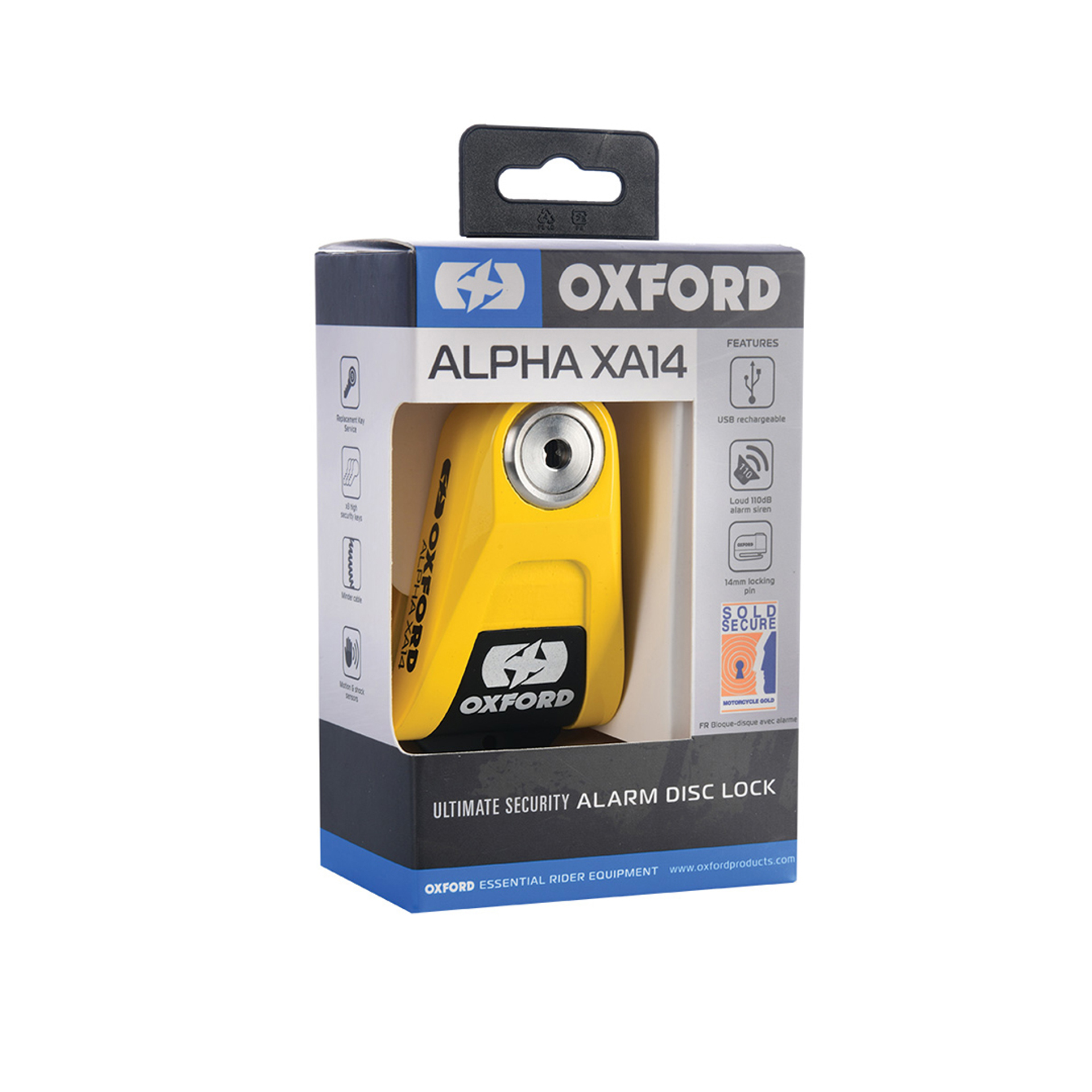 OXFORD ALOQUETE DISCO ALPHA XA14 (14MM) INOX ESCOVADO ALARME