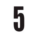 DIRT FREAK AUTOCOLANTE MX3 NUMERO 5 PRETO 3UNID DIRT FREAK AUTOCOLANTE MX3 NUMERO 5 PRETO 3UNID
