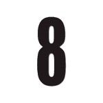 DIRT FREAK AUTOCOLANTE MX3 NUMERO 8 PRETO 3UNID zzz DIRT FREAK AUTOCOLANTE MX3 NUMERO 8 PRETO 3UNID zzz