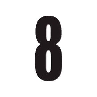 DIRT FREAK AUTOCOLANTE MX3 NUMERO 8 PRETO 3UNID zzz DIRT FREAK AUTOCOLANTE MX3 NUMERO 8 PRETO 3UNID zzz