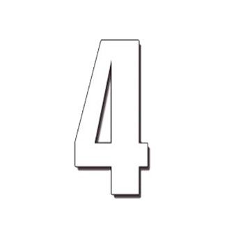 DIRT FREAK AUTOCOLANTE MX3 NUMERO 4 BRANCO 3UNID DIRT FREAK AUTOCOLANTE MX3 NUMERO 4 BRANCO 3UNID