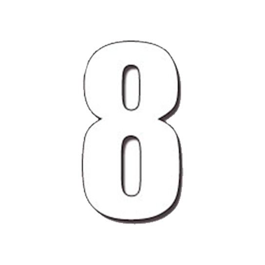 DIRT FREAK AUTOCOLANTE MX3 NUMERO 8 BRANCO 3UNID DIRT FREAK AUTOCOLANTE MX3 NUMERO 8 BRANCO 3UNID