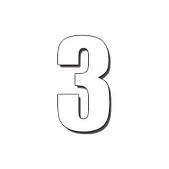 DIRT FREAK AUTOCOLANTE ED2 NUMERO 3 BRANCO 3UNID DIRT FREAK AUTOCOLANTE ED2 NUMERO 3 BRANCO 3UNID