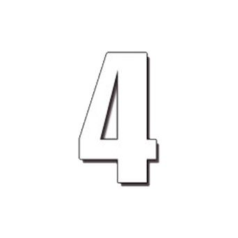 DIRT FREAK AUTOCOLANTE ED2 NUMERO 4 BRANCO 3UNID DIRT FREAK AUTOCOLANTE ED2 NUMERO 4 BRANCO 3UNID