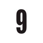 DIRT FREAK AUTOCOLANTE ED3 NUMERO 9 PRETO 3UNID DIRT FREAK AUTOCOLANTE ED3 NUMERO 9 PRETO 3UNID