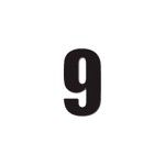 DIRT FREAK AUTOCOLANTE MN2 NUMERO 9 PRETO DIRT FREAK AUTOCOLANTE MN2 NUMERO 9 PRETO
