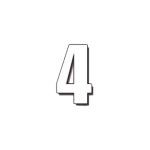 DIRT FREAK AUTOCOLANTE MN2 NUMERO 4 BRANCO DIRT FREAK AUTOCOLANTE MN2 NUMERO 4 BRANCO
