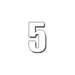 DIRT FREAK AUTOCOLANTE MN2 NUMERO 5 BRANCO
