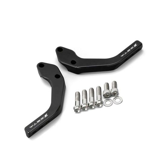 ZETA KIT FIXADOR GUIADOR P/ PROTE�AO MAO PARA KTM/HUSQ.PRETO