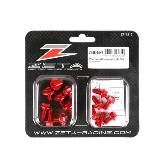 ZETA KIT PARAFUSOS ALUMINIO DRZ400S/SM VERMELHO ZETA KIT PARAFUSOS ALUMINIO DRZ400S/SM VERMELHO
