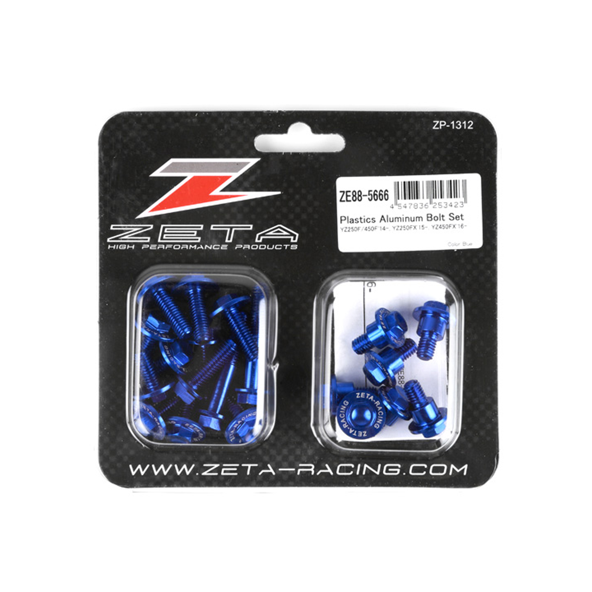 ZETA KIT PARAFUSOS ALUMINIO YZ250F/450F/FX 2014- AZUL