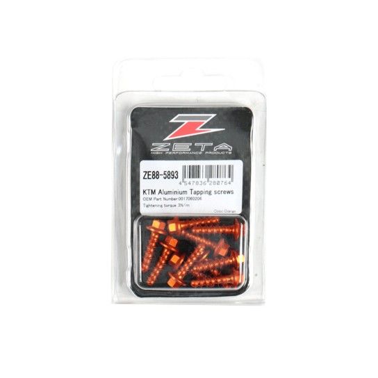 ZETA KIT PARAFUSOS ALUMINIO KTM TAPPING 10 Pcs LARANJA ZETA KIT PARAFUSOS ALUMINIO KTM TAPPING 10 Pcs LARANJA