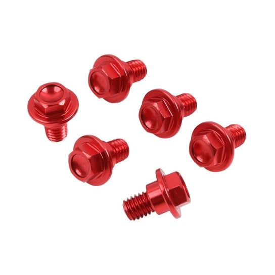 ZETA PARAFUSOS PROTE�AO FORQUETA SUZUKI VERMELHO 6 UNIDADES