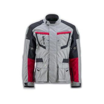 BLUS�O BENELLI ESSENTIAL CINZENTO/VERMELHO - L