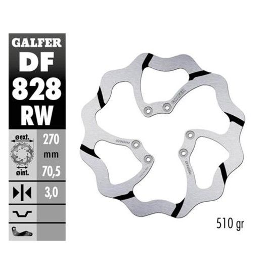 GALFER WAVE FIXED GROOVED REAR DISC