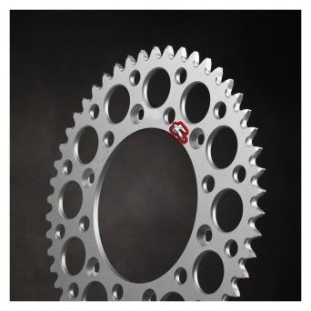RENTHAL REAR SPROCKET SILVER Grvd Pkd