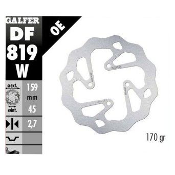 GALFER BETA EVO 125 250 300 DISCO TRAS 159,5x2,7mm