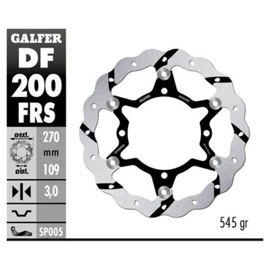 GALFER KX DISCO FRENTE 270mm RANURADO GALFER KX DISCO FRENTE 270mm RANURADO