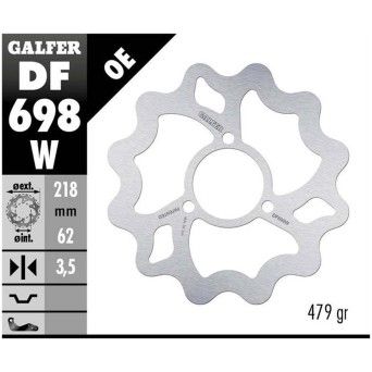 GALFER DT50 DISCO TRAS 218x3,5mm GALFER DT50 DISCO TRAS 218x3,5mm