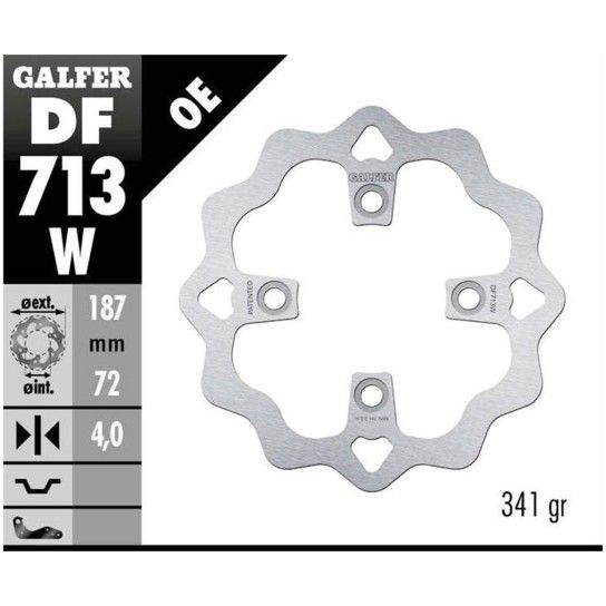 GALFER TRX250 DISCO WAVE FRENTE GALFER TRX250 DISCO WAVE FRENTE