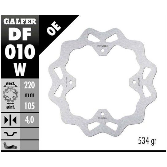 GALFER NX4/FMX650/SLR650 DISCO TRAS WAVE