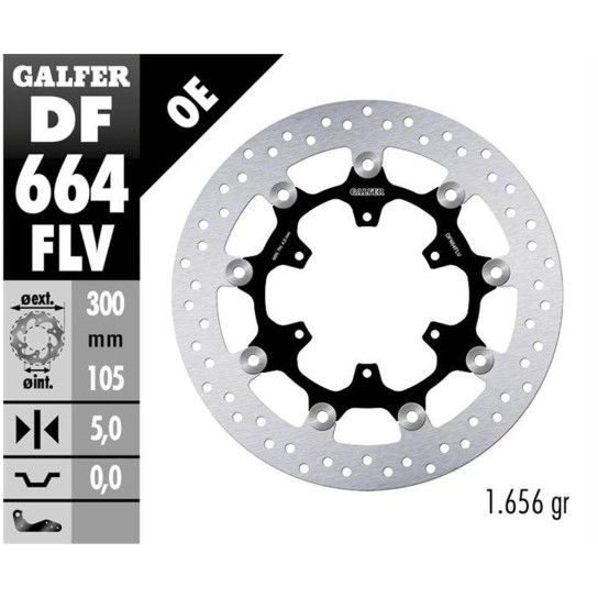 GALFER BMW F700 F800 GSA DISCO FRENTE 300x5