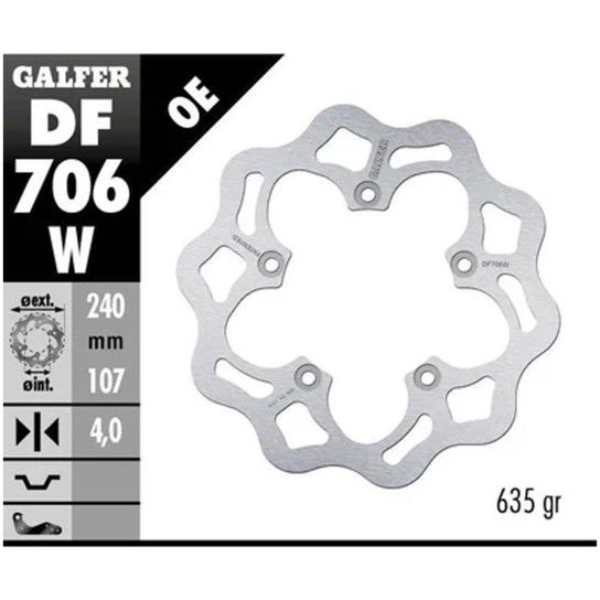 GALFER DUCATI 749/03 DISCO TRASEIRO GALFER DUCATI 749/03 DISCO TRASEIRO