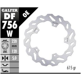 GALFER S1000RR DISCO TRAS WAVE