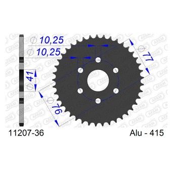AFAM CREMALHEIRA ALUMINIO 415 HONDA RS 125 R 1988-07