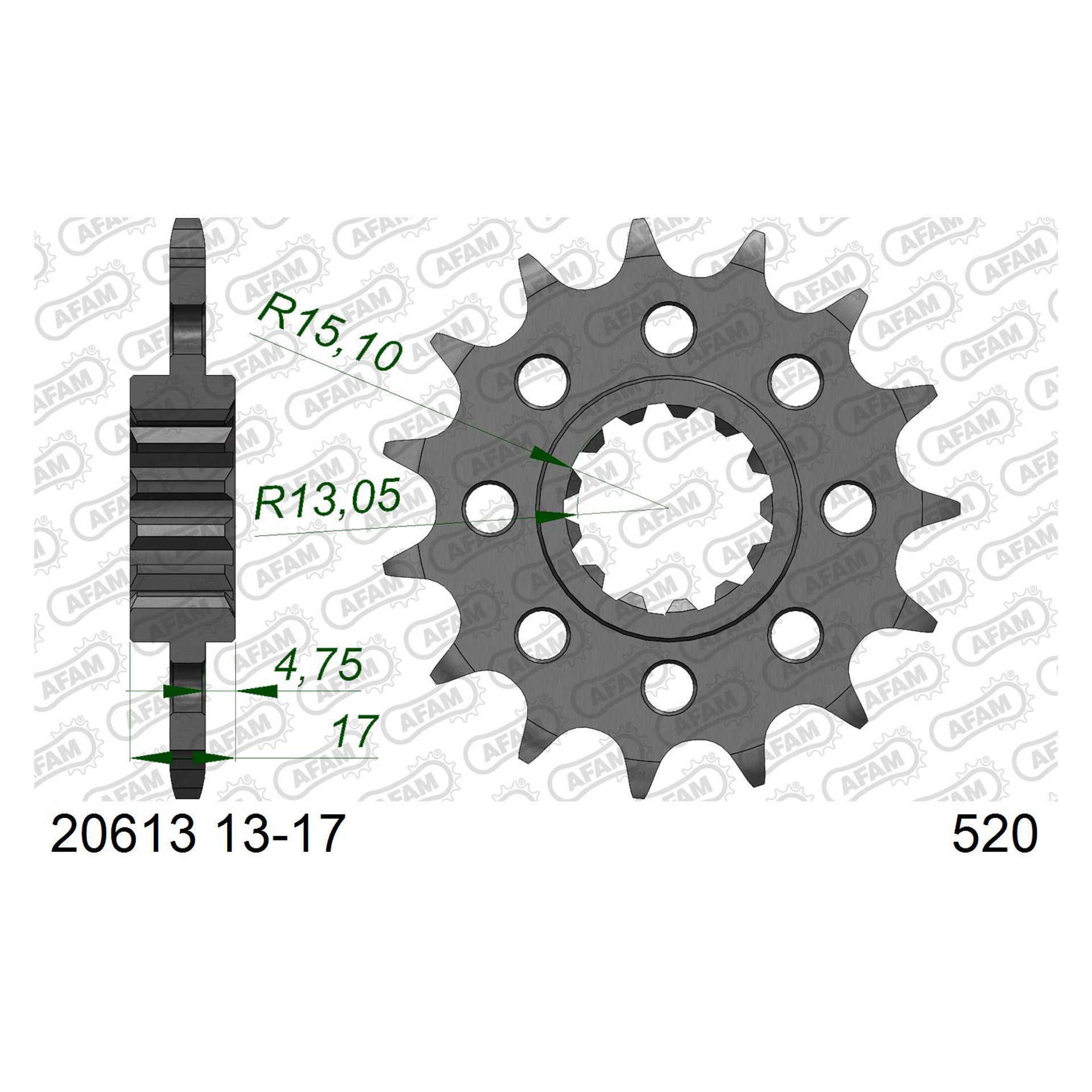 AFAM PINHAO 520 CB600F CBR650 XL750 XL1000 CBR900R 1000RR AFAM PINHAO 520 CB600F CBR650 XL750 XL1000 CBR900R 1000RR