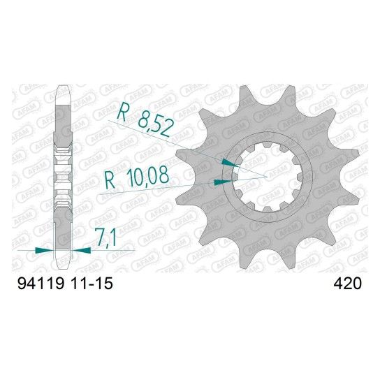 AFAM PINHAO 420 APRILIA RS50 RX50 BETA 50RR DT50 AFAM PINHAO 420 APRILIA RS50 RX50 BETA 50RR DT50