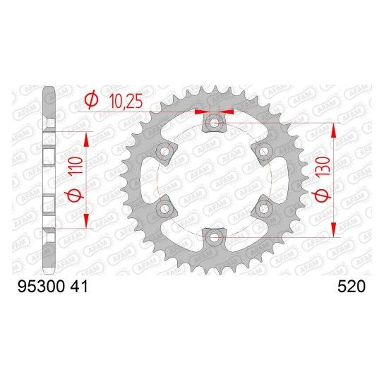 AFAM CREMALHEIRA AÇO 520 GAS GAS HP240 300 400 450 WILD QUAD AFAM CREMALHEIRA AÇO 520 GAS GAS HP240 300 400 450 WILD QUAD