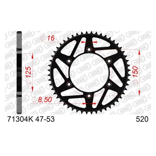 AFAM CREMALHEIRA AÇO PRETO 520 KTM HUSQVARNA GAS GAS CF MOTO AFAM CREMALHEIRA AÇO PRETO 520 KTM HUSQVARNA GAS GAS CF MOTO