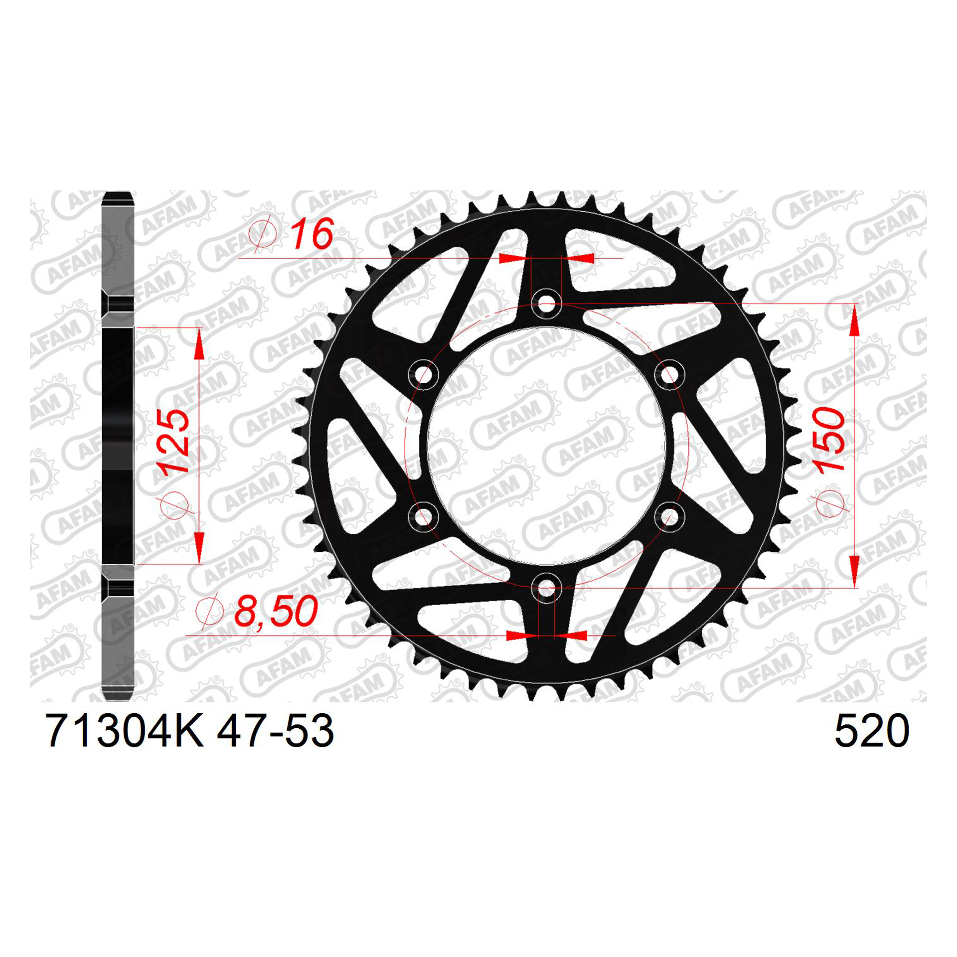 AFAM CREMALHEIRA AÇO PRETO 520 KTM HUSQVARNA GAS GAS CF MOTO AFAM CREMALHEIRA AÇO PRETO 520 KTM HUSQVARNA GAS GAS CF MOTO