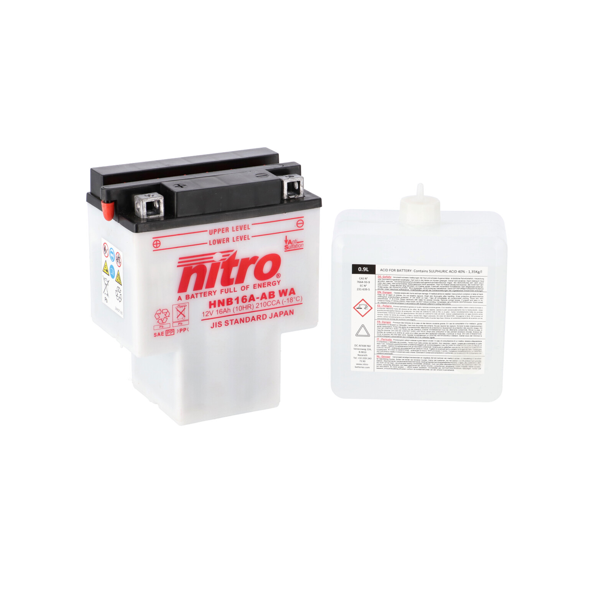 NITRO BATERIA 16A-A COM CARGA ACIDO NITRO BATERIA 16A-A COM CARGA ACIDO