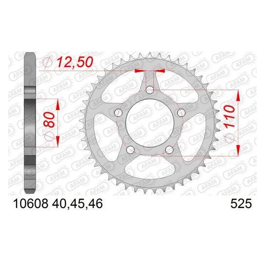 AFAM CREMALHEIRA AÇO 525 CB500 1994-03 CB750 1991-2003 AFAM CREMALHEIRA AÇO 525 CB500 1994-03 CB750 1991-2003