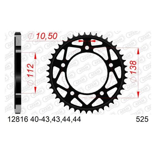 AFAM CREMALHEIRA A�O 525 MT 09 TRACER 2021-23 YZF-R1 2015-23