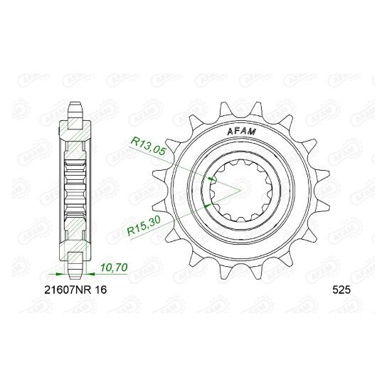 AFAM PINHAO 525 FZ8 MT07 MT09 MT10 YZF-R1 2015-22 AFAM PINHAO 525 FZ8 MT07 MT09 MT10 YZF-R1 2015-22