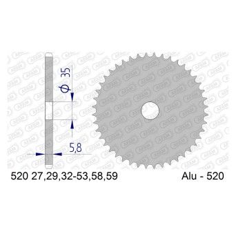 AFAM CREMALHEIRA ALUMINIO CHEIA 520-42