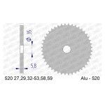AFAM CREMALHEIRA ALUMINIO CHEIA 520-48