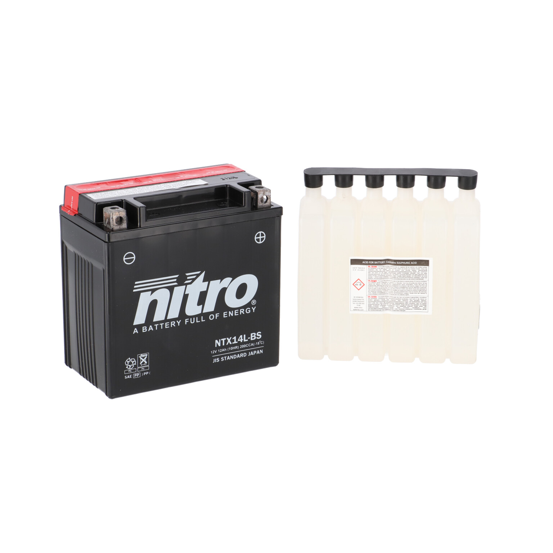 NITRO BATERIA NTX14L-BS AGM COM CARGA ACIDO NITRO BATERIA NTX14L-BS AGM COM CARGA ACIDO